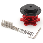 Universal Sports Steering Wheel Quick Release Snap Off Boss Kit Hub Adapter Red - Image 7