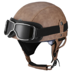 Retro German Motorcycle Half Helmet DOT Certified - I06 - Image 8