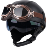 Retro German Motorcycle Half Helmet DOT Certified - I06 - Image 11