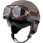 Retro German Motorcycle Half Helmet DOT Certified - I06 - Image 15