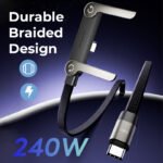 🔥Last Day 60% OFF - ⚡2-in-1 Invisible Holder Charger Cable – 240W Fast Charging Cord with Built-In Phone Stand - Image 8