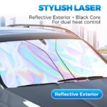 Laser Reflective Car Windshield Sun Shade – Ultimate Interior Protection & Cooling for Sedans. SUVs & MPVs - Image 9