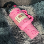 40oz Pink Bow-shaped handle Kitty Tumbler - Billede 6