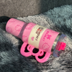 40oz Pink Bow-shaped handle Kitty Tumbler - Billede 7