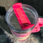 40oz Pink Bow-shaped handle Kitty Tumbler - Billede 8