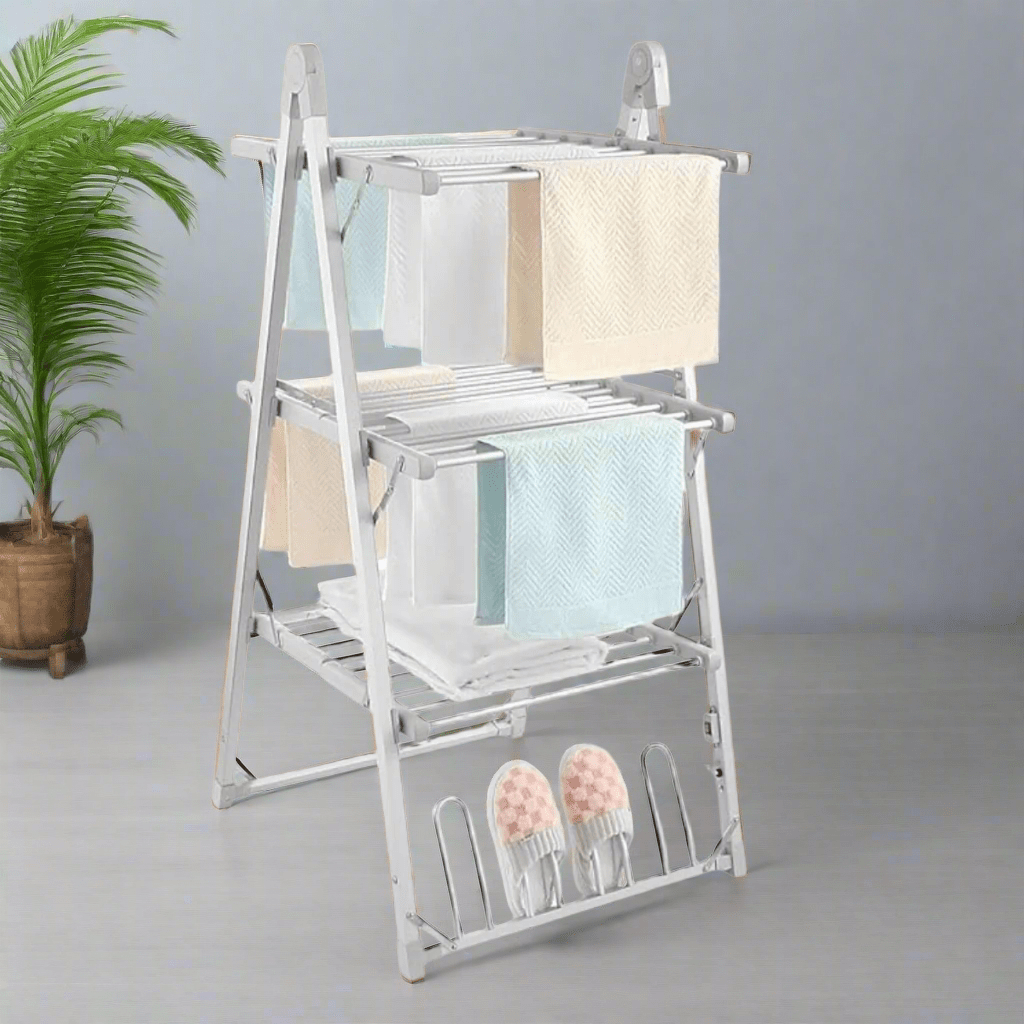Untitled_design_1_5bfe81bf-51c6-4d9a-8b38-44eda00b6242.png Multipurpose 3 Layer Electric Clothes Drying Rack (66cm) - Image 1