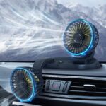 Double Cooling Car Fan